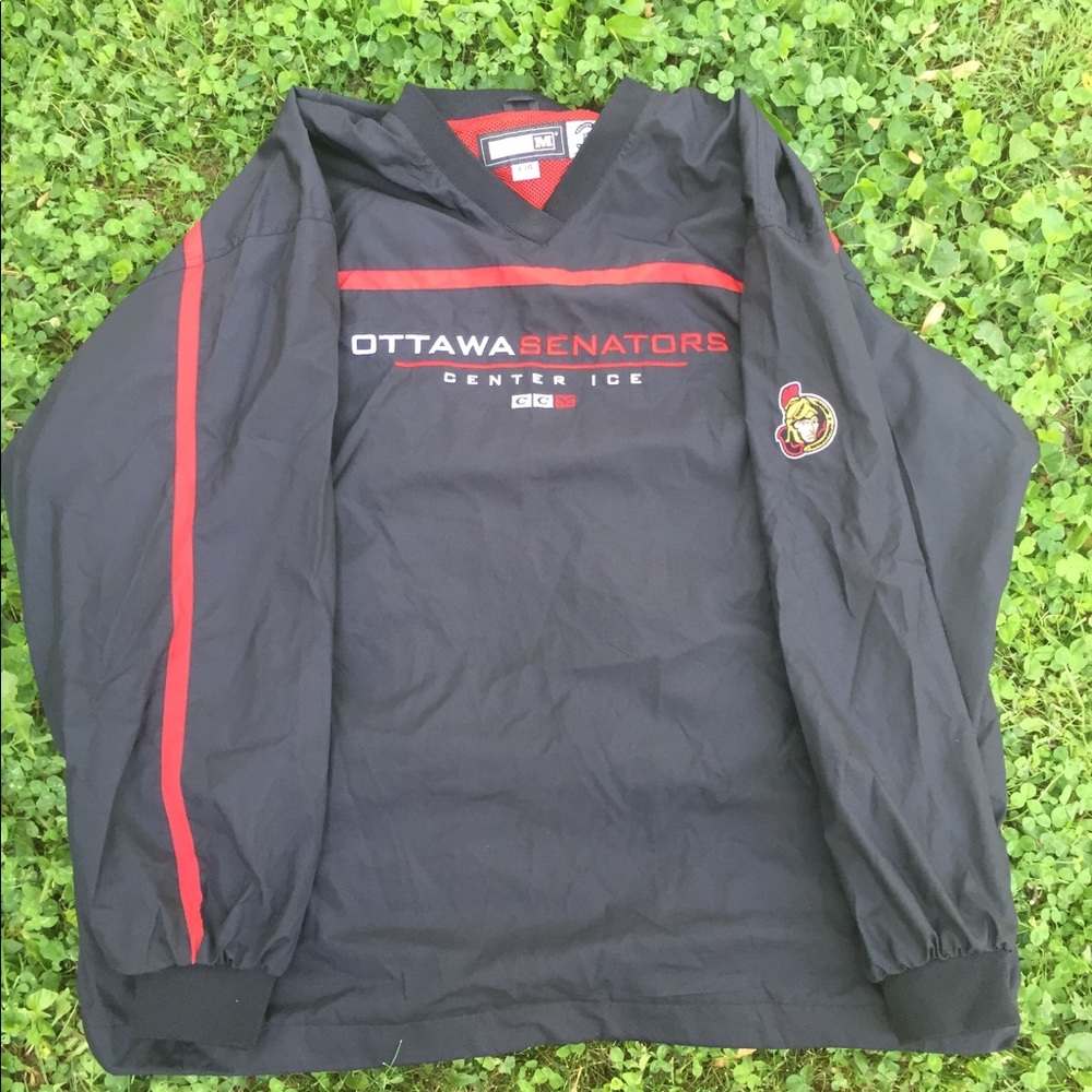 Vintage Ottawa senators CCM pullover windbreaker